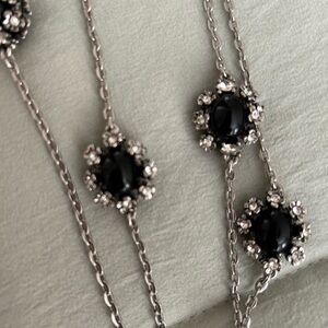 White House Black Market Black and Silver Chain Necklace